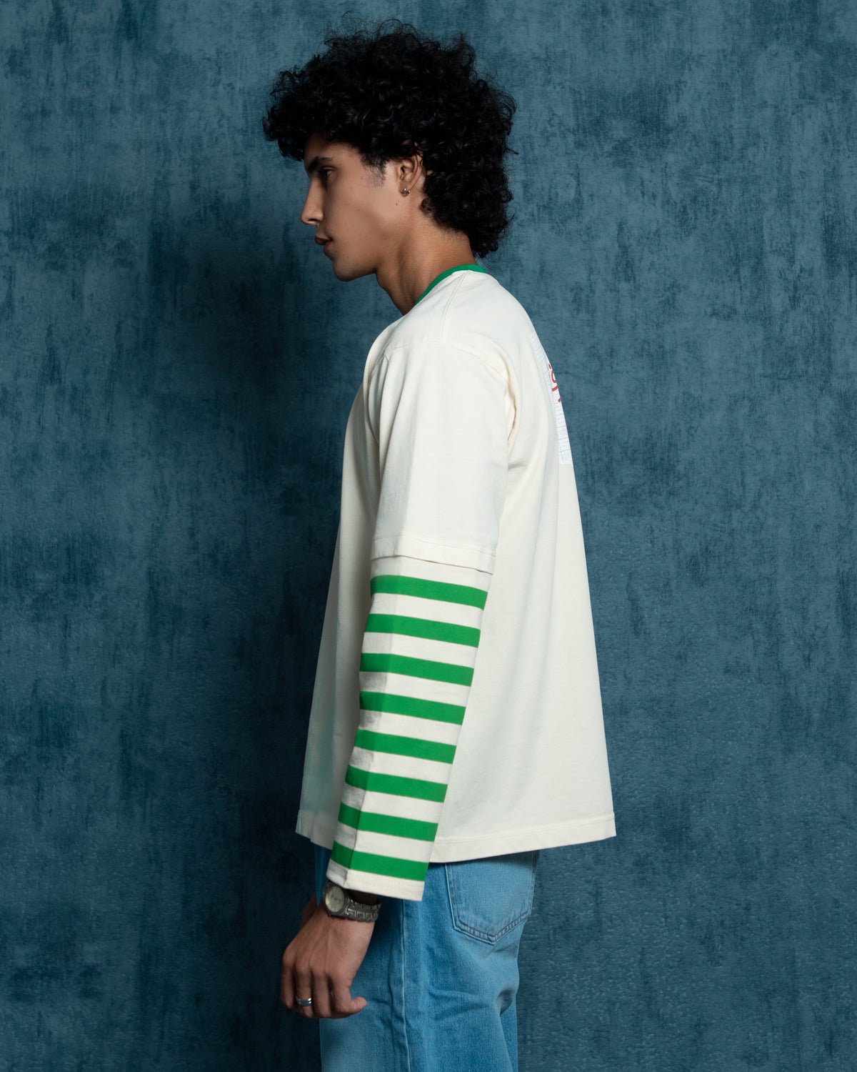 Nisf warka green striped