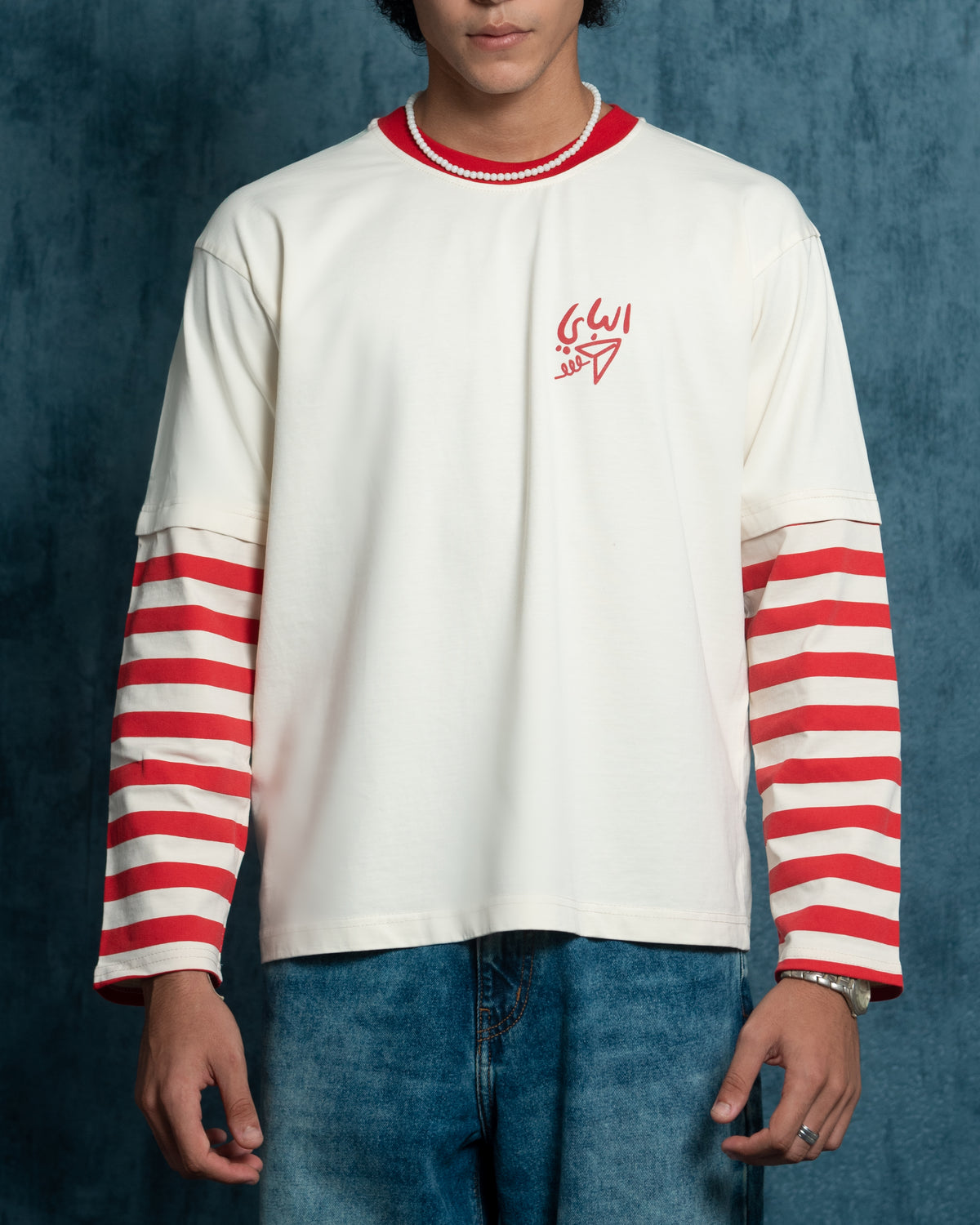 Nisf warka red striped