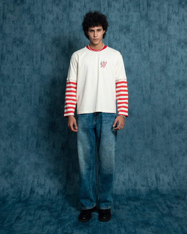 Nisf warka red striped