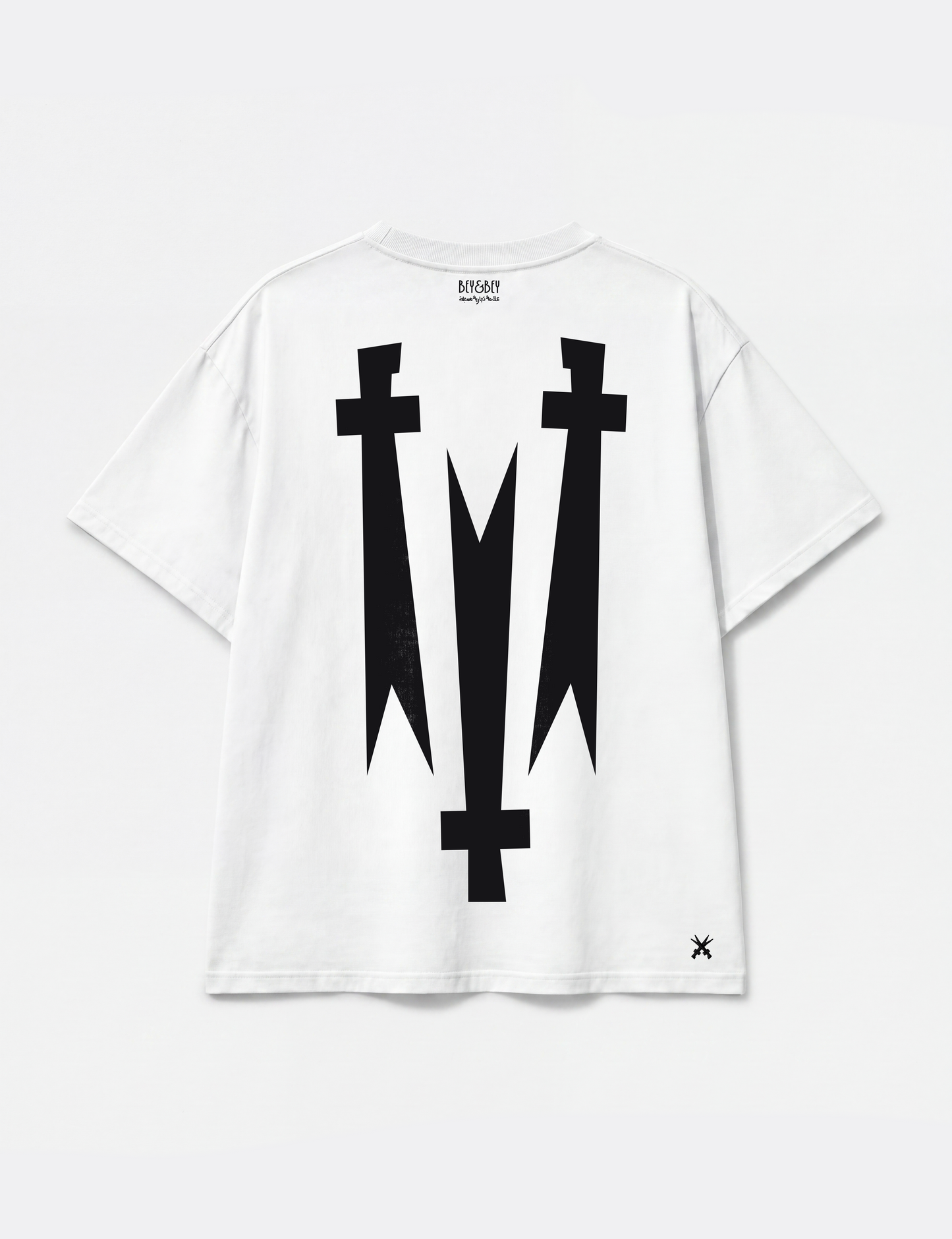 Triple Swordies tee white
